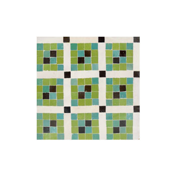 Mosaic House Moroccan tile Ifran XS 5-12-1-6 Lime Green Light Green White Black  zellige, mosaic, zellij, field, pattern, glaze 